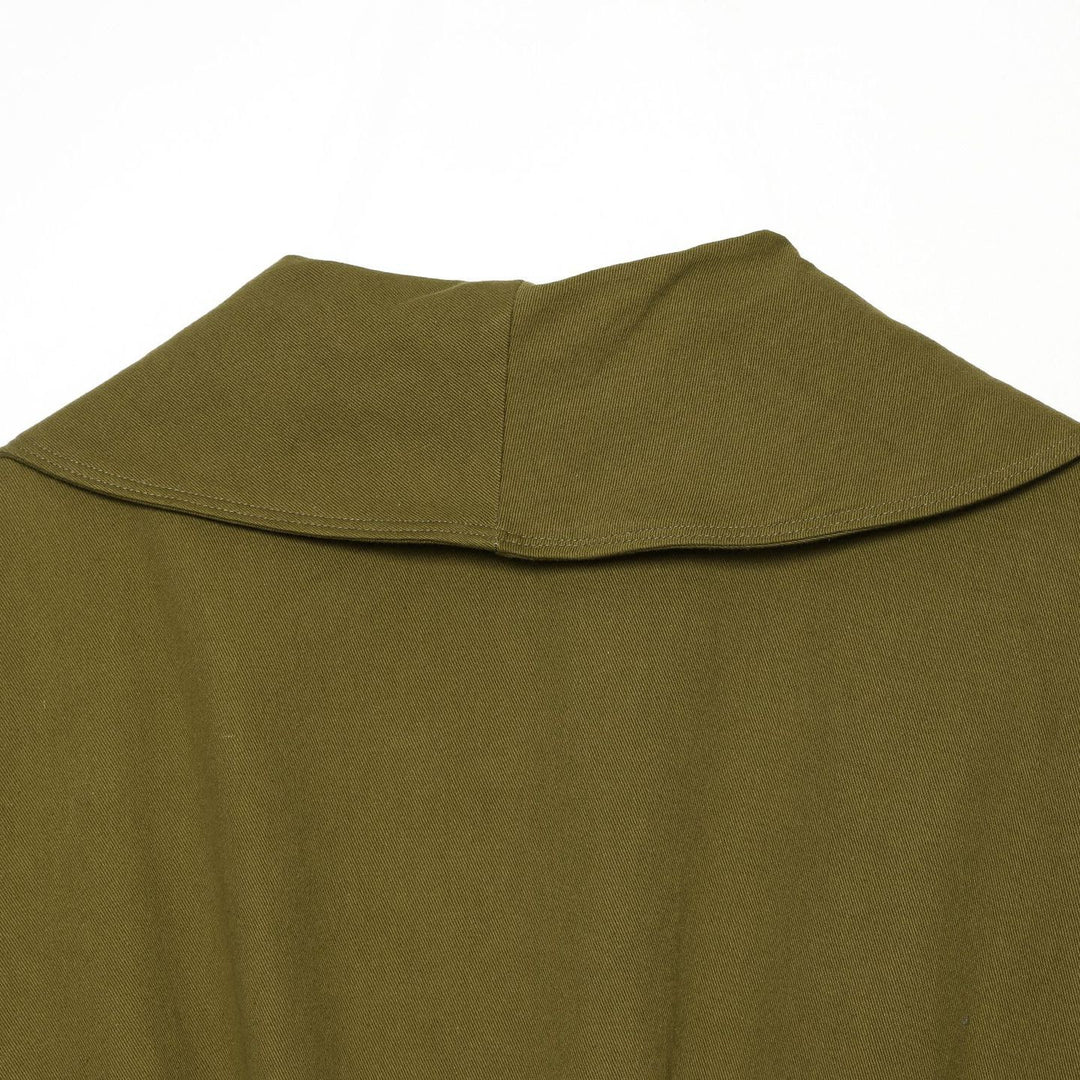 Women's short jacket with wide sailor collar, balloon sleeves, and asymmetrical buckle closure Amarae