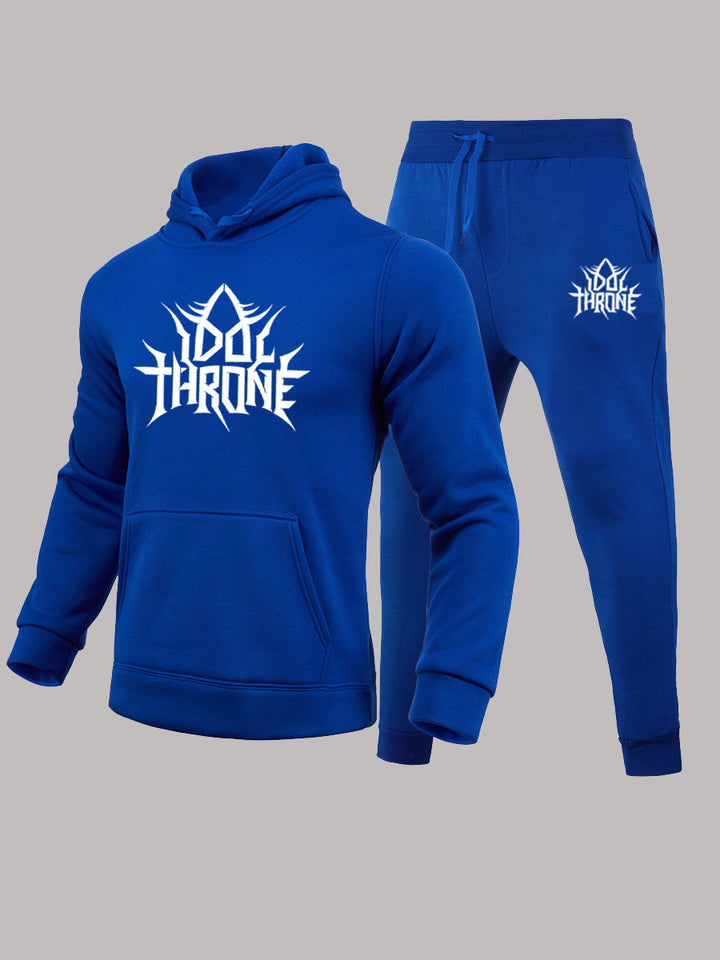 Men's hoodie and jogger pants set with striking logo design Lune London
