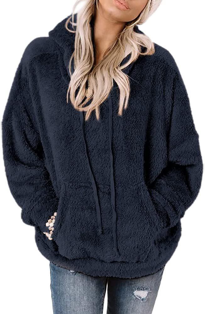 Women's Plush Fleece Pullover Hoodie Lune London