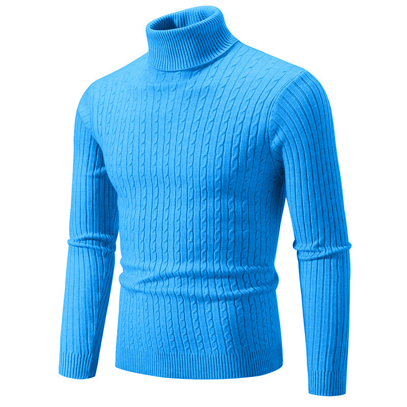 Men's turtleneck sweater with textured knit pattern Lune London