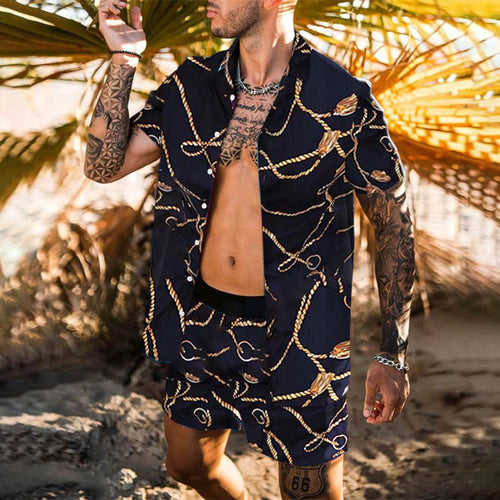 Men leisure short sleeve beach ensemble Amarae