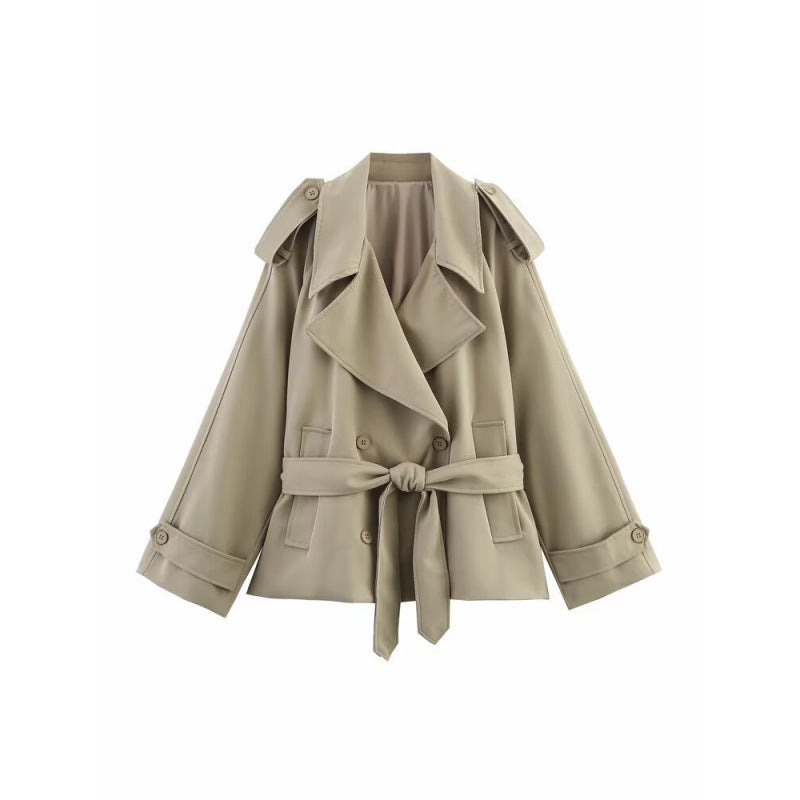 Women's trench coat with adjustable belt and stylish lapels Lune London