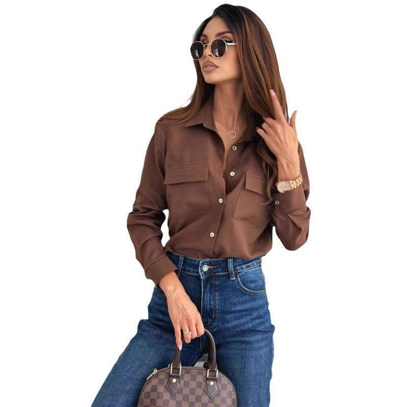 Blouse pour femmes avec poches poitrine à boutons et coupe élégante Chic & Stil