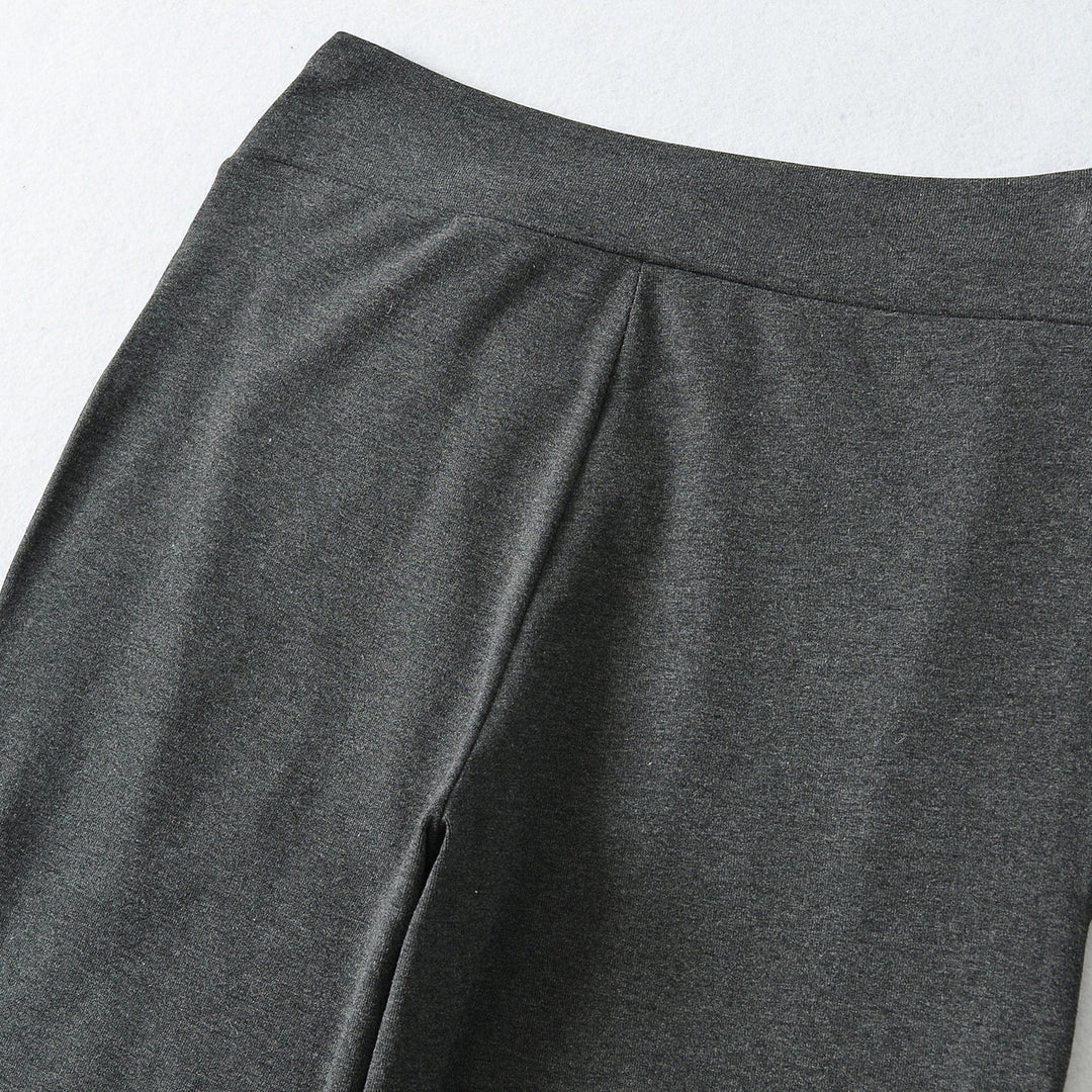 Women's Wide Jersey Lounge Pants with Folded Waistband and Drawstring Amarae