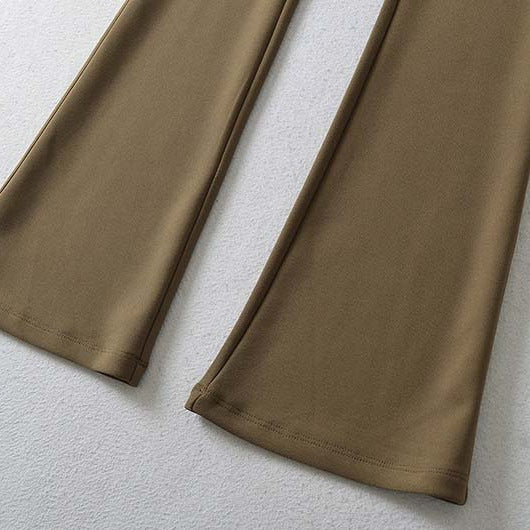 Women high-waisted stretch flared pants with wide bootcut cut Amarae