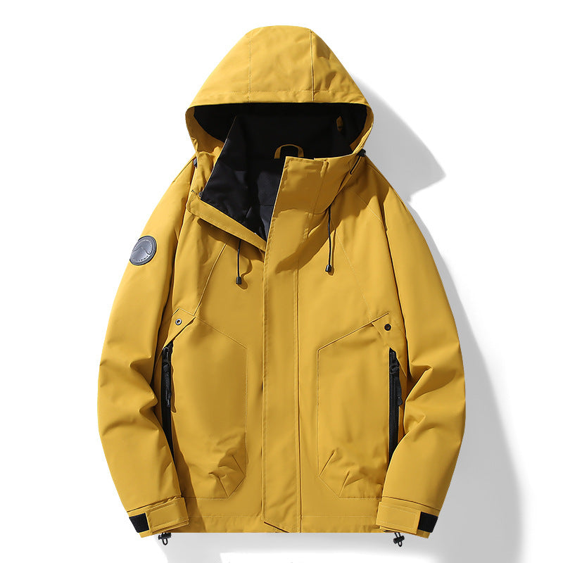 Men's multifunctional softshell parka with adjustable hood, wind and water-repellent membrane Amarae
