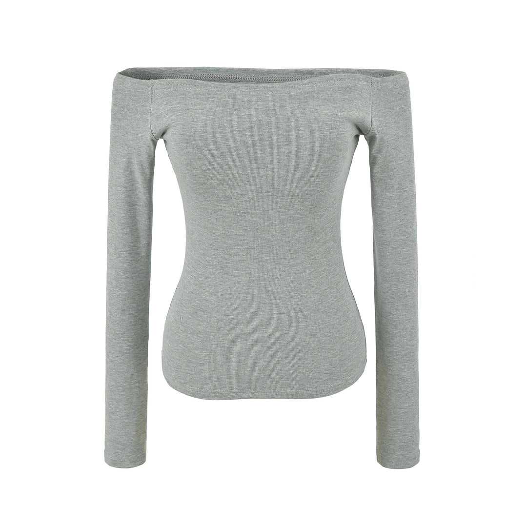 Women Fitted Off-Shoulder Long Sleeve made of Stretch Jersey Amarae