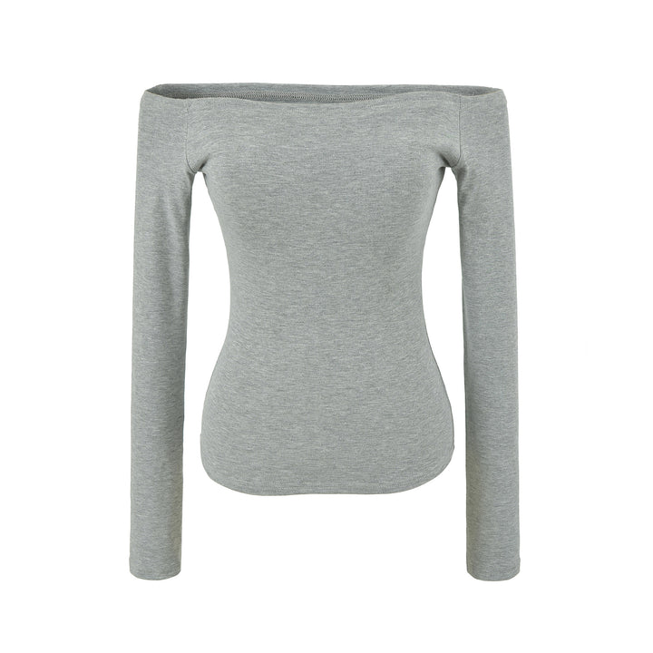 Women Fitted Off-Shoulder Long Sleeve made of Stretch Jersey Amarae