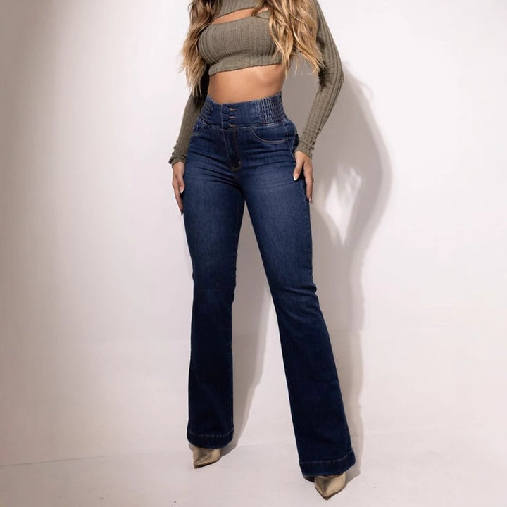 High-waisted flared jeans for women with a chic & stylish cut