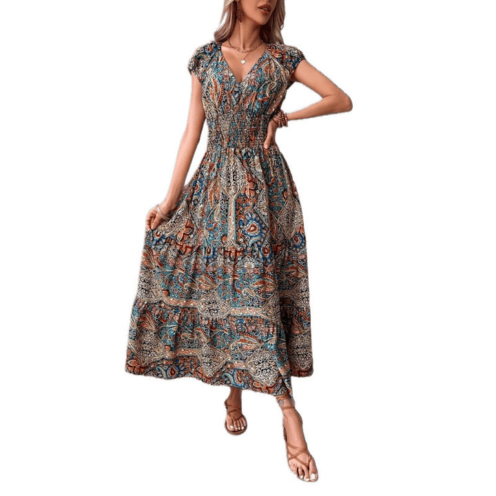 Vintage-inspired bohemian maxi dress for ladies Lune London