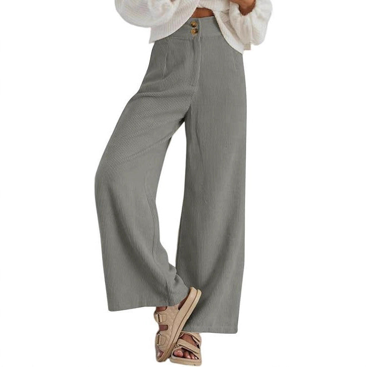 Ladies Wide Corduroy Trousers Lune London