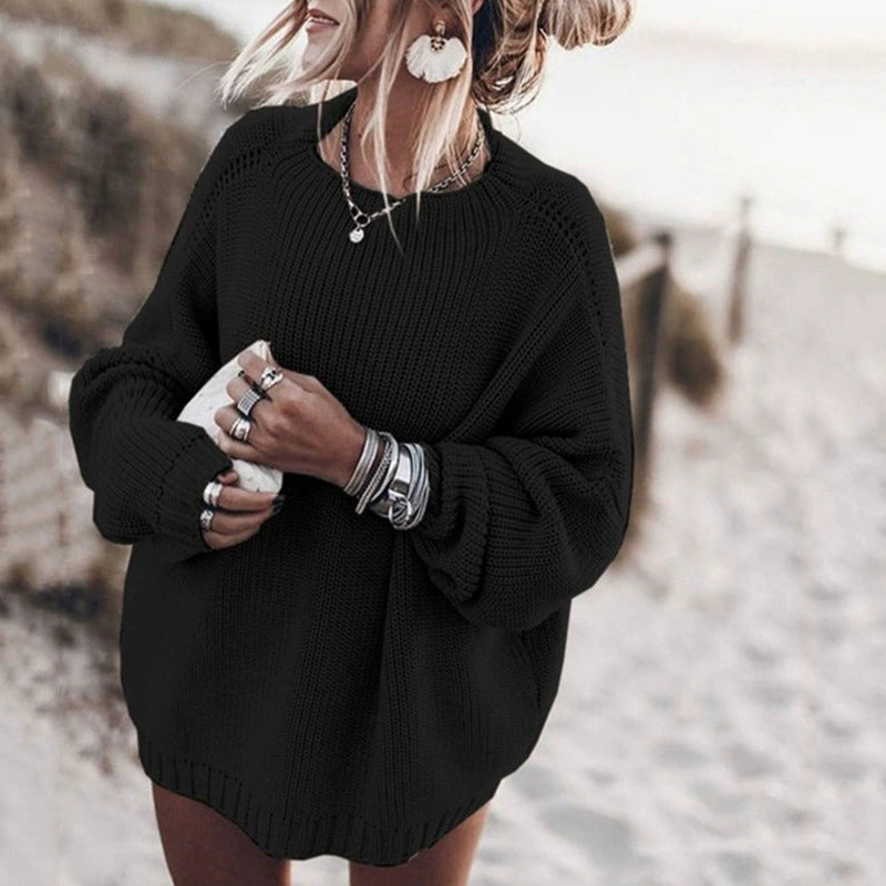 Ladies Oversized Knit Sweater Chic Und Stil