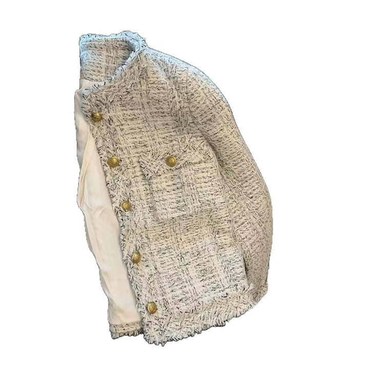 Veste en tweed élégante pour femmes avec boutons dorés Chic & Stil