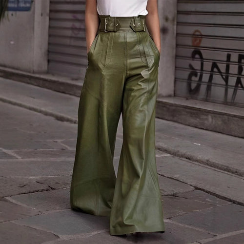 High-waisted leather pants for women Amarae