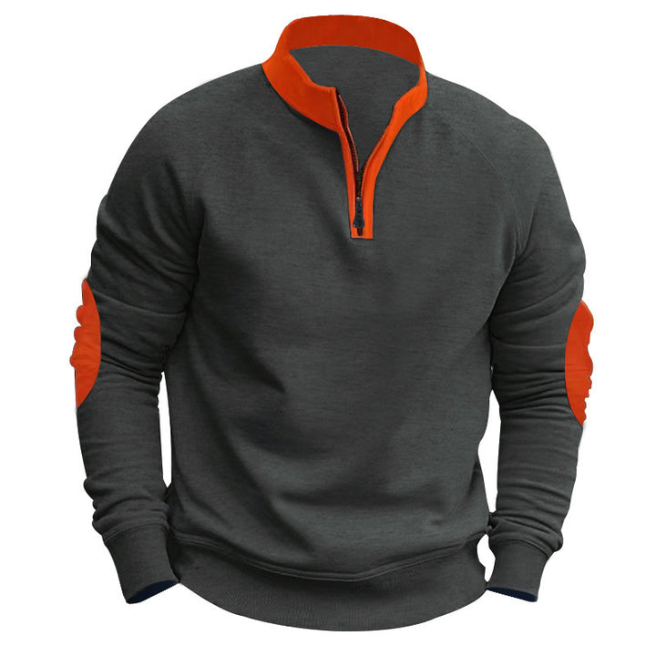 Men's functional sweatshirt with high collar and zipper Lune London
