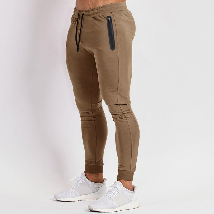 Sporty jogger pants for men with side zipper Lune London