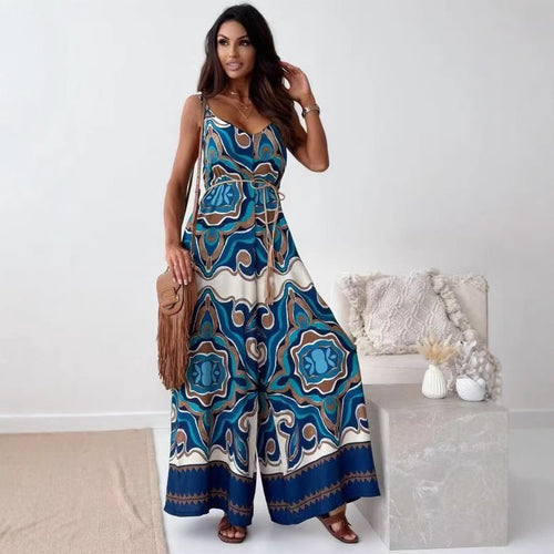 Ladies Bohemian Wide Leg Jumpsuit Amarae