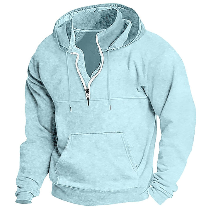 Comfortable hooded sweatshirt for men with full zip Amarae