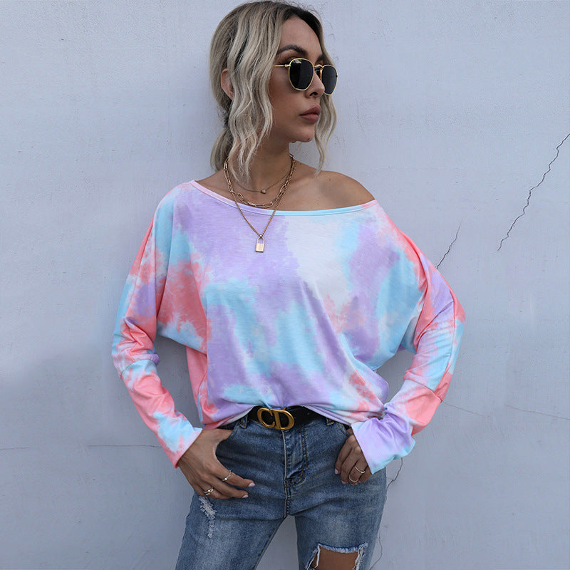 Casual women's top with loose fit and relaxed design with off-the-shoulder Amarae