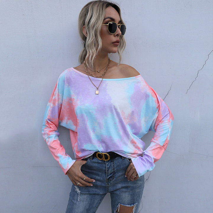 Casual women's top with loose fit and relaxed design with off-the-shoulder Amarae
