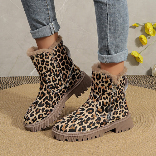 Amarae | Elegant Boots With Leopard Pattern