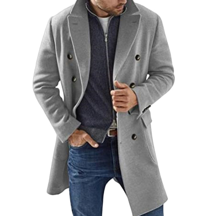 Double fabric coat for men with a classic cut and trendy details Lune London