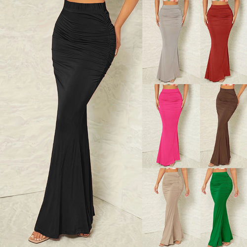 Maxi skirt for ladies with refined ruffle details and an elegant cut Amarae
