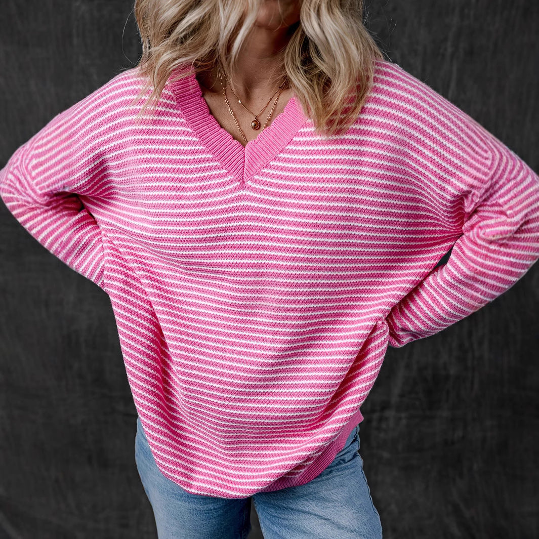 Ladies V neck sweater Lune London