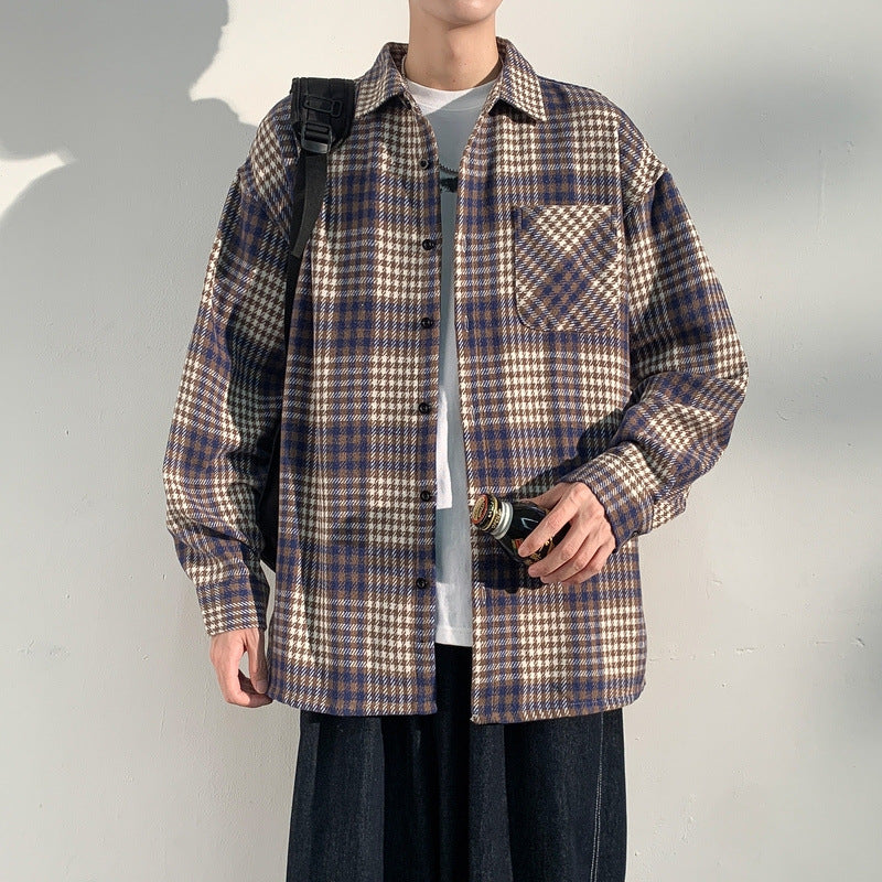 Plaid shirt jacket for men Lune London