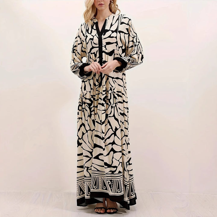 Chic and Stylish Floral Design Maxi Boho Dress for Women