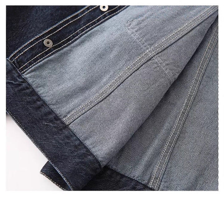 Veste en jean pour femmes avec deux poches poitrine plaquées et col classique Chic & Stil