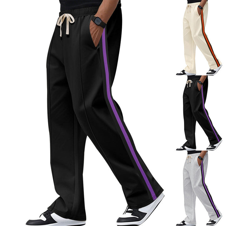 Men's casual leisure pants with contrasting side stripes Lune London