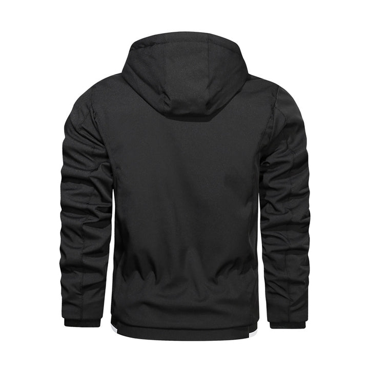 Functional sports jacket for men with adjustable hood and breathable material Lune London