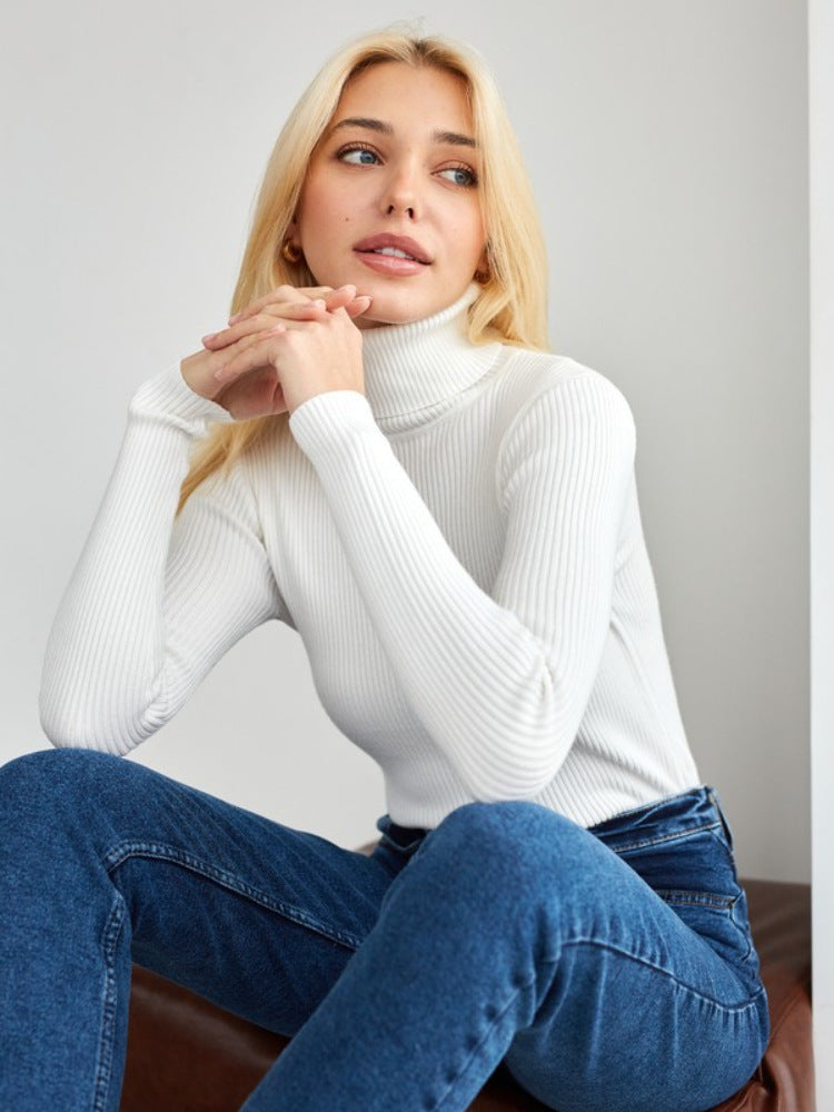 Turtleneck pullover for ladies with a ribbed design and a relaxed fit Lune London