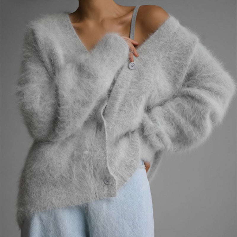 Ladies Oversized Fluffy Chic Cardigan and Style