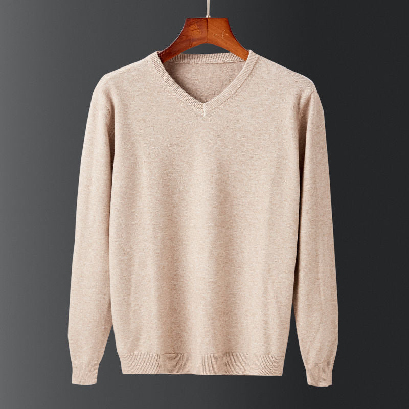 Men's Elegant V-Neck Pullover Made Of Fine Wool Lune London