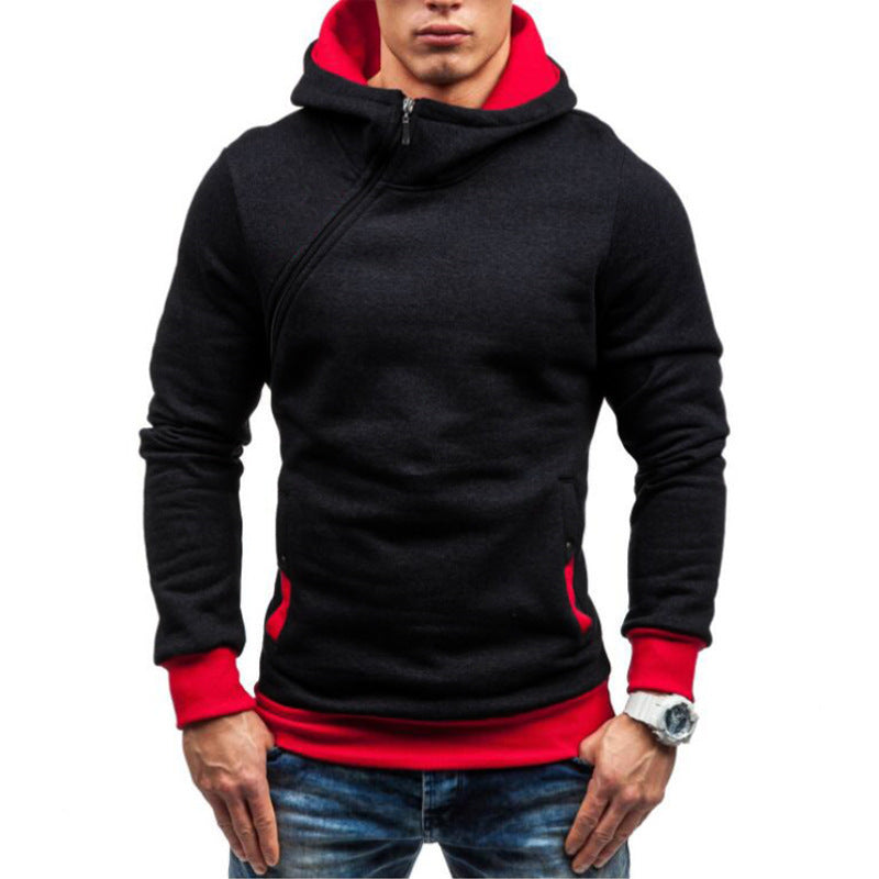 Men's stylish hoodie with side zipper and contrasting sleeves Lune London
