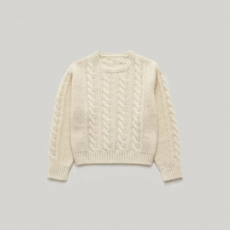 Pull en tricot confortable pour femmes avec motif en torsades Chic & Stil