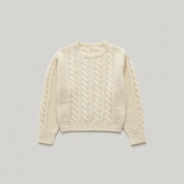 Pull en tricot confortable pour femmes avec motif en torsades Chic & Stil
