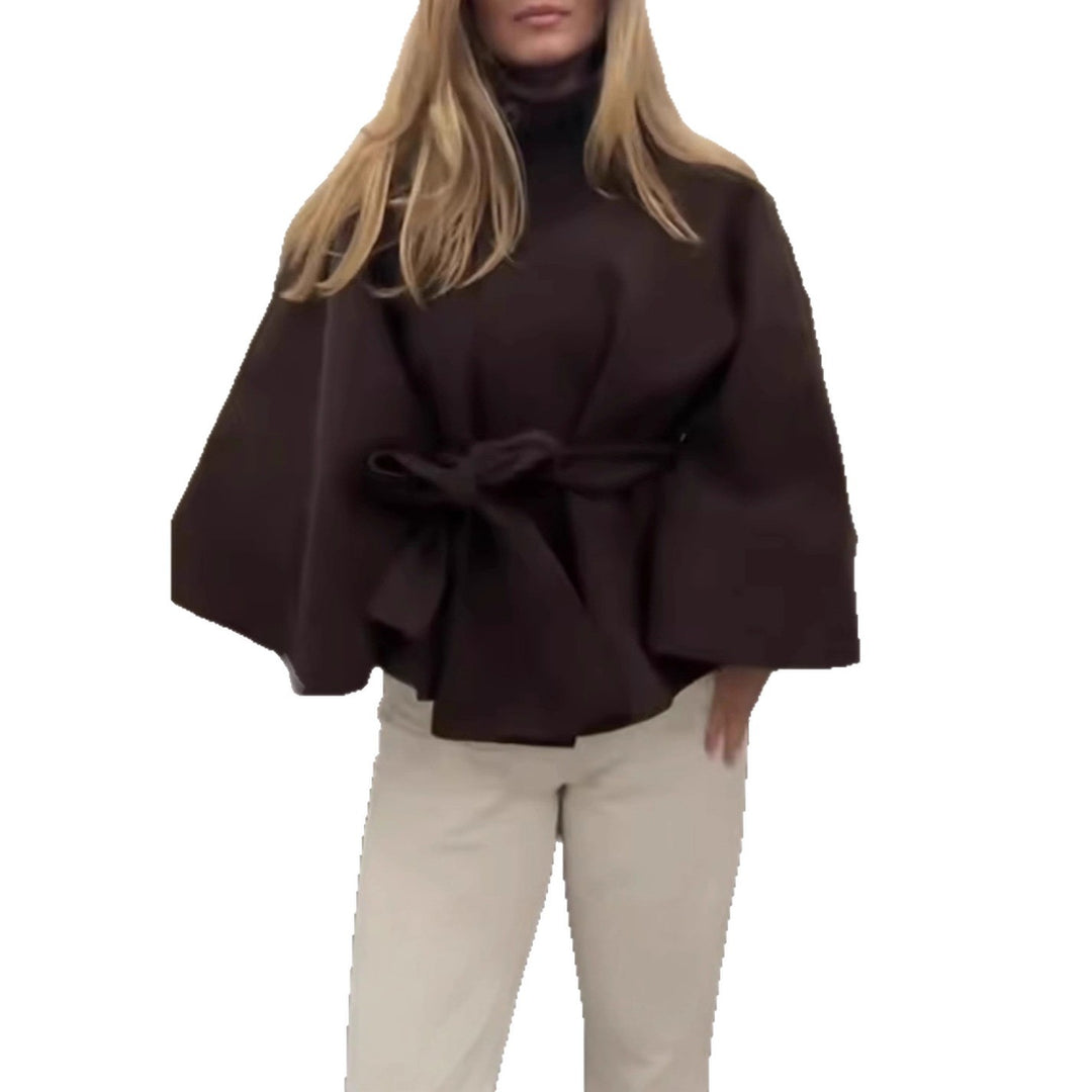 Elegant jacket for women with high collar and chic belt Lune London