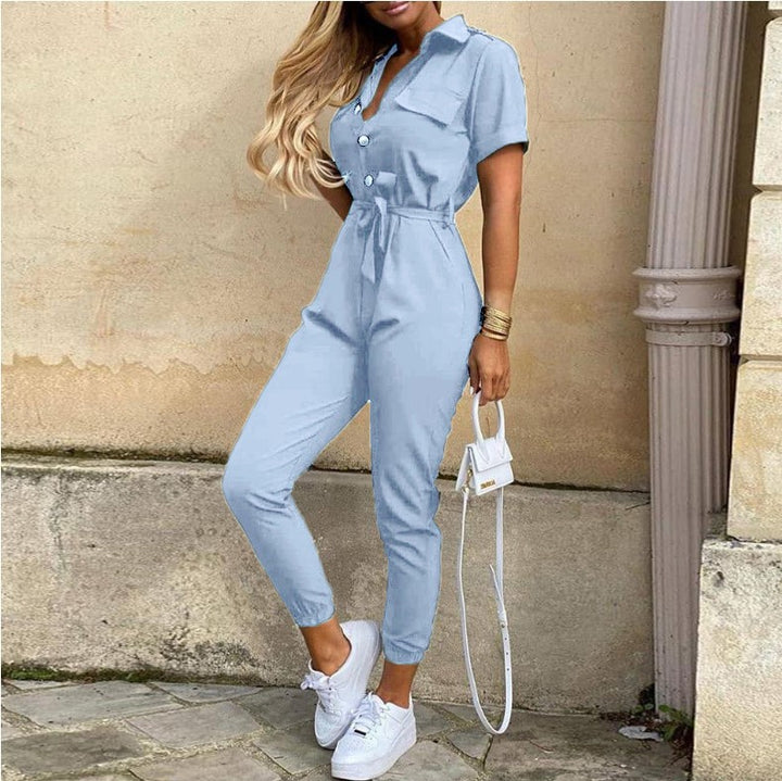 Ladies trendy jumpsuit with fitted cut and practical pockets Lune London