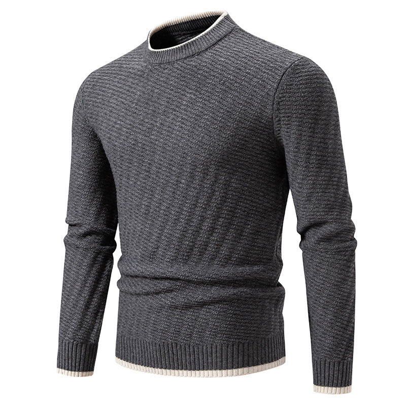 Structured ribbed patterned knit sweater for men Lune London
