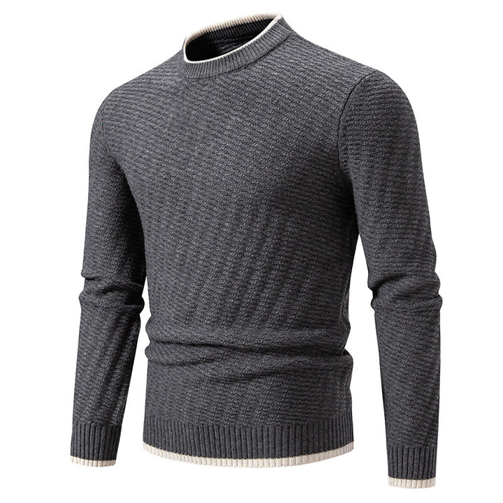 Structured ribbed patterned knit sweater for men Lune London