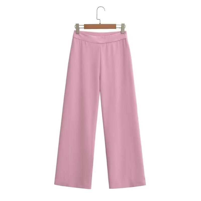 Women's Two-Piece Longline Blazer and High-Waist Pants Set with Fitted Vest Amarae