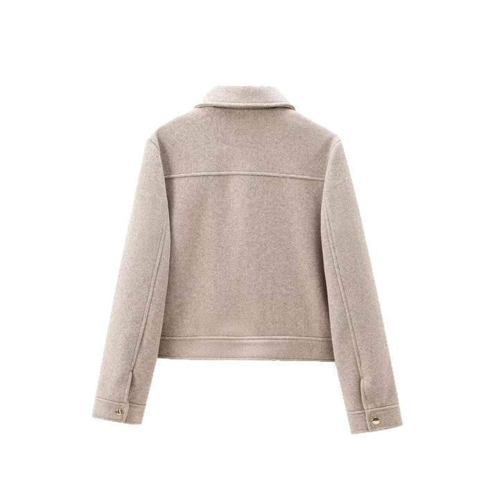 Elegant wool jacket for women with practical flap pockets and high-quality zipper Lune London