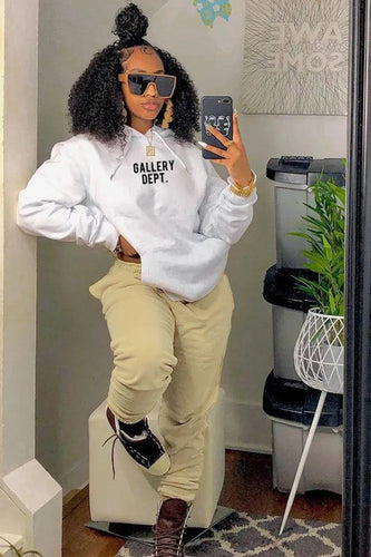 Amarae women's urban hoodie set and jogger pants with trendy print