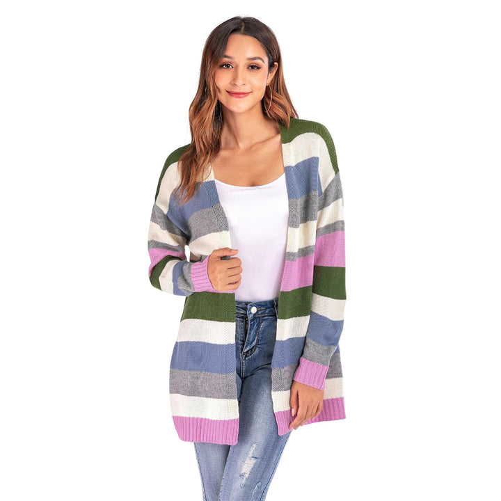 Ladies casual striped cardigan Lune London