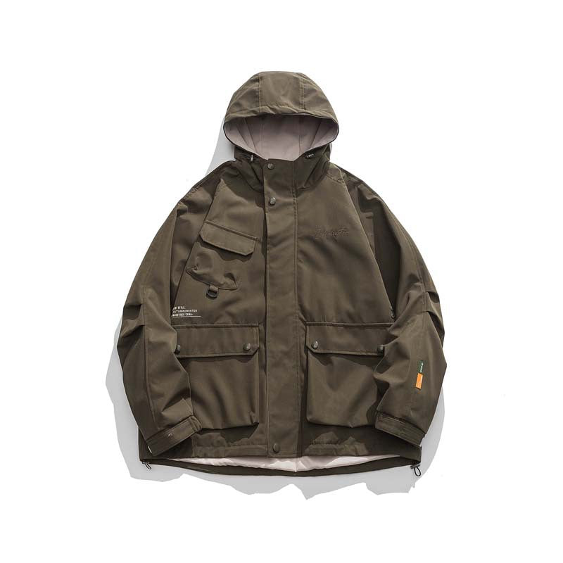 Unisex Oversize-Utility-Jacket with Hood, multifunctional flap pockets and drawstring Amarae