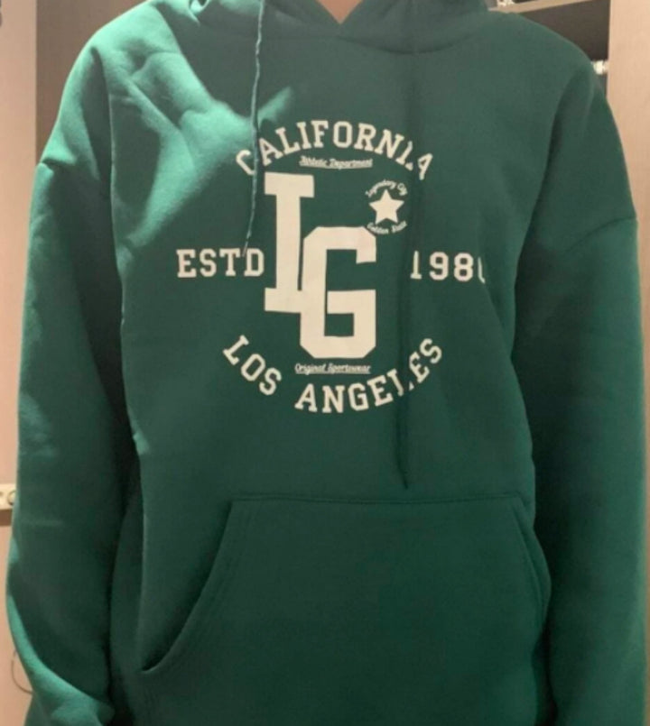 Women's hoodie with sporty California print Chic & Stil