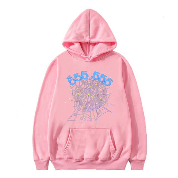 Ladies hoodie with a creative spider web pattern Lune London